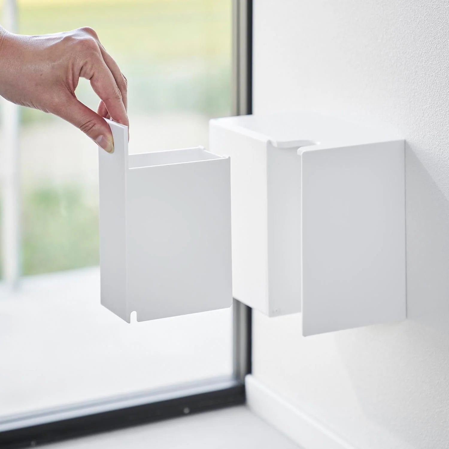 Pin-fixed wall-mounted toilet cleaner & refill brush holder tower