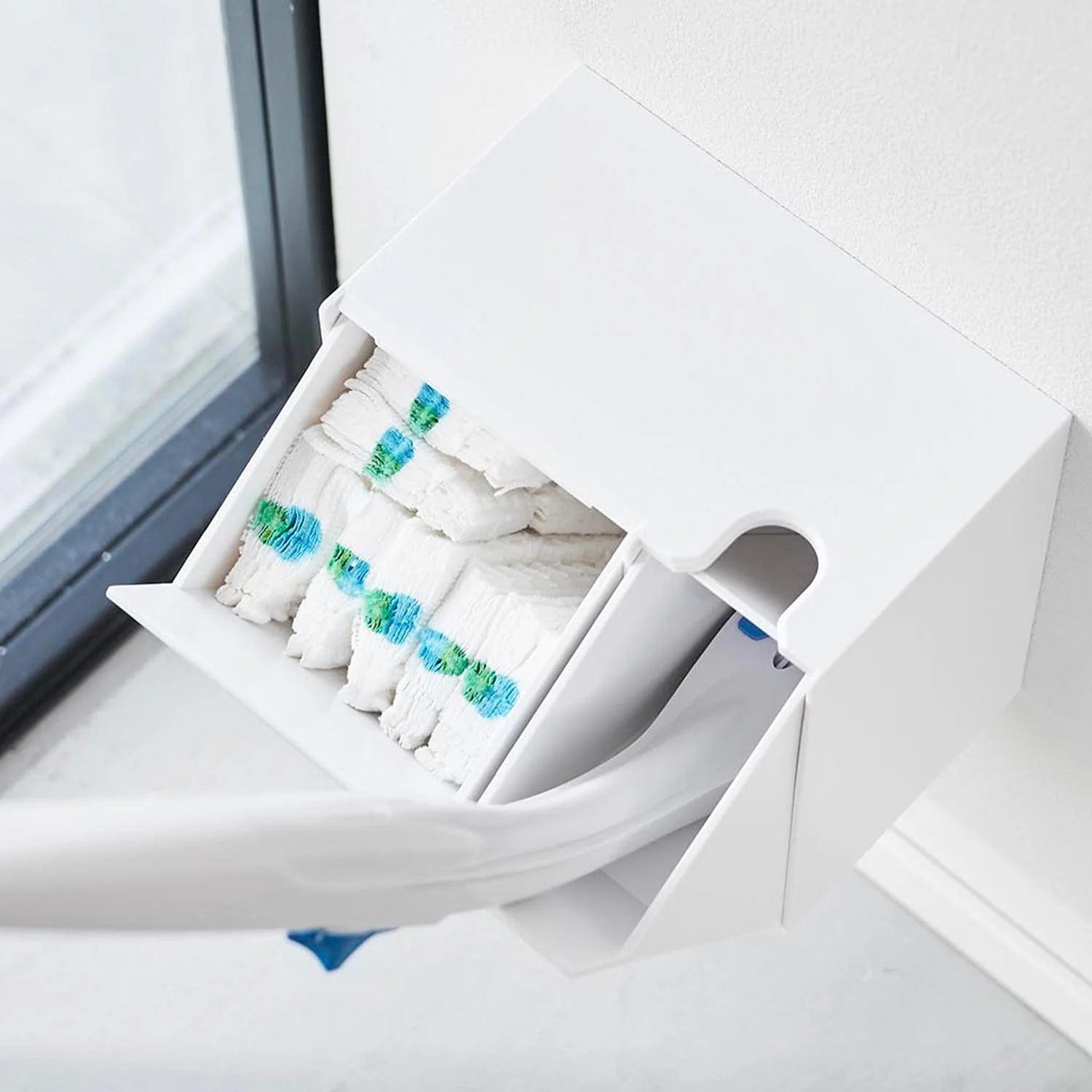 Pin-fixed wall-mounted toilet cleaner & refill brush holder tower