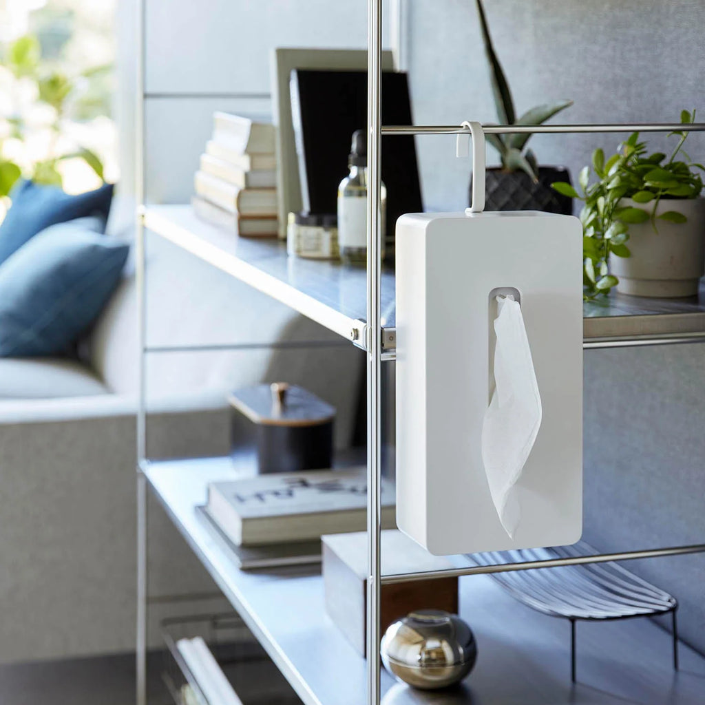 Hanging tissue case tower