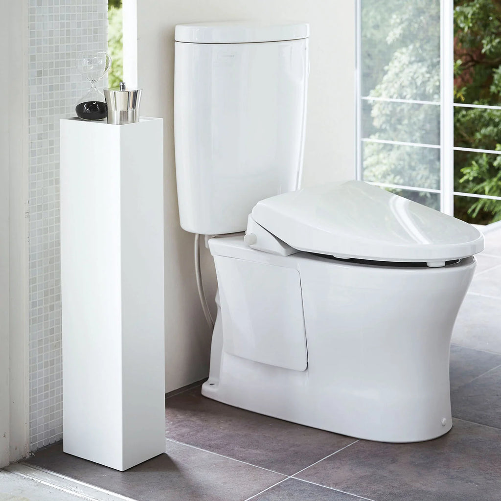 Slim bathroom storage rack tower
