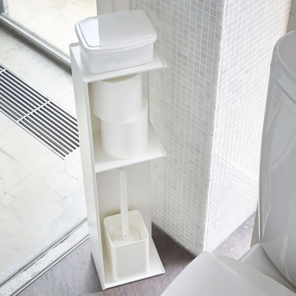 Slim bathroom storage rack tower