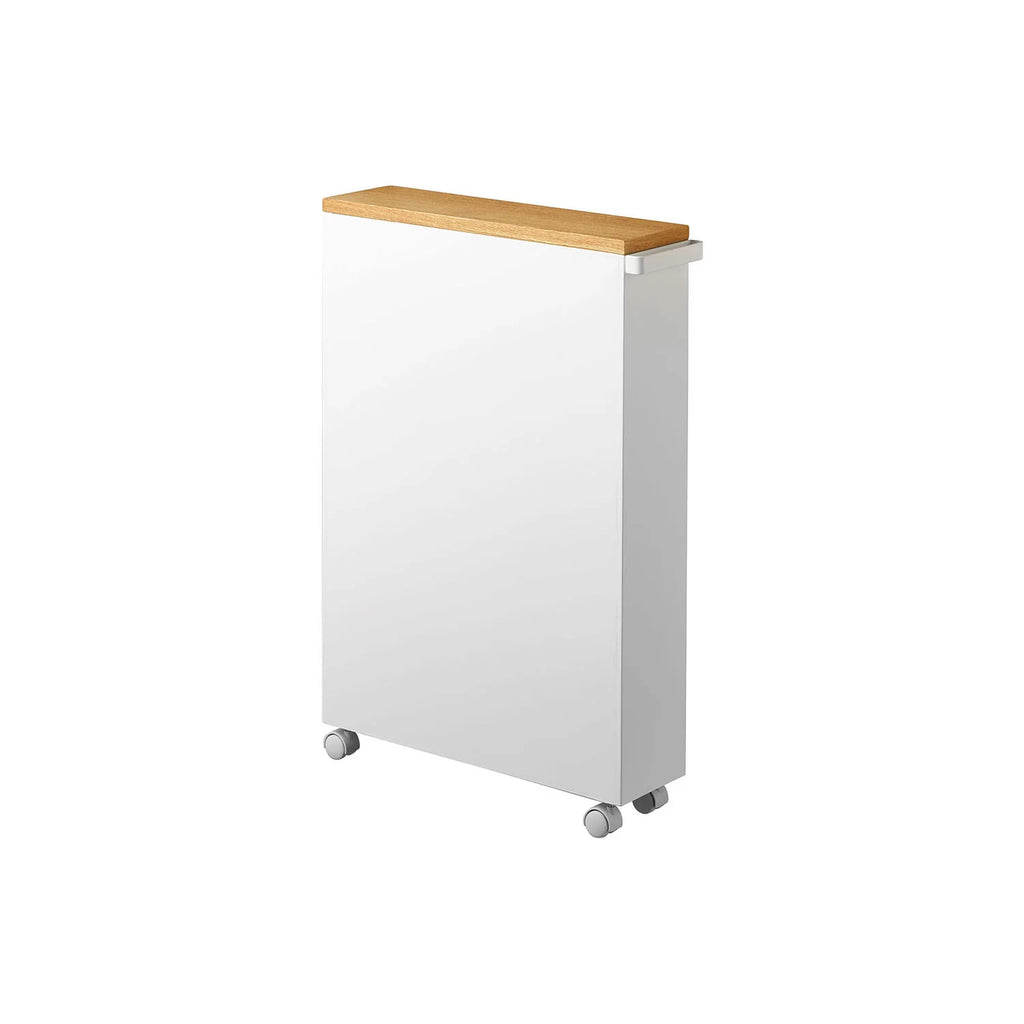 Handle-type slim hidden storage trolley tower