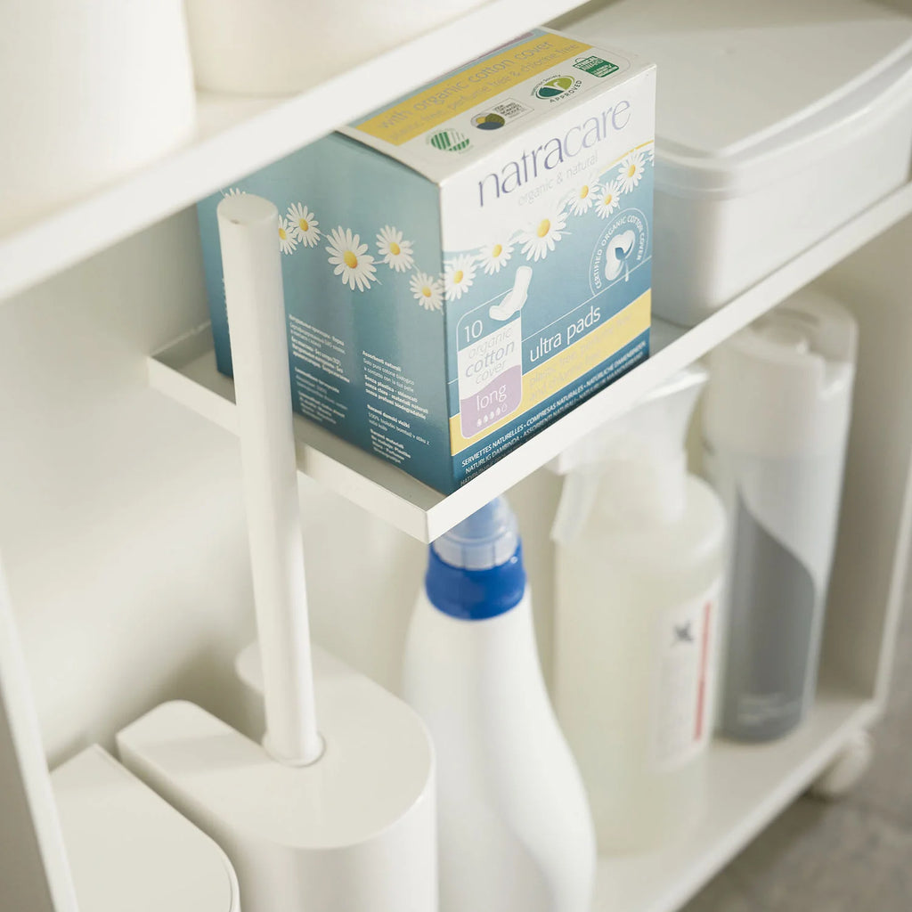 Handle-type slim hidden storage trolley tower