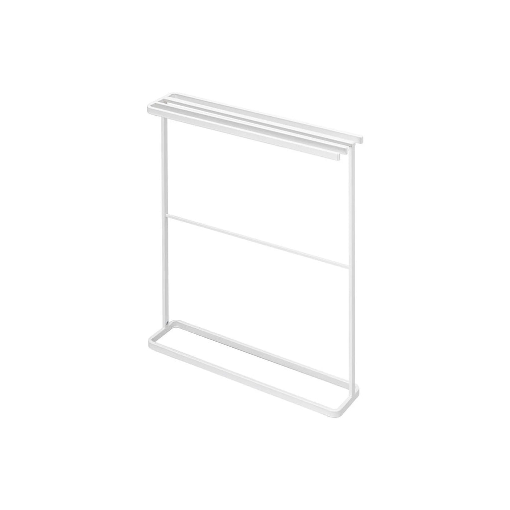 Side-hanging bath towel hanger slim tower