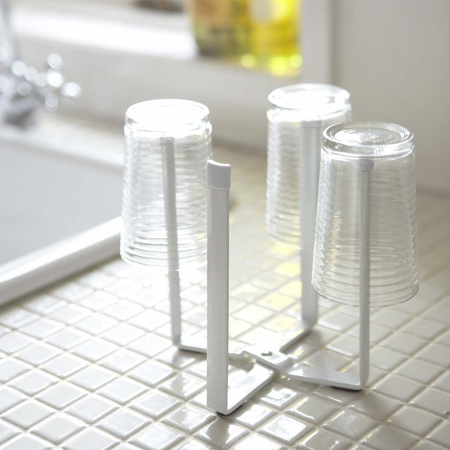 Foldable food bag holder water bottle drying shelf tower