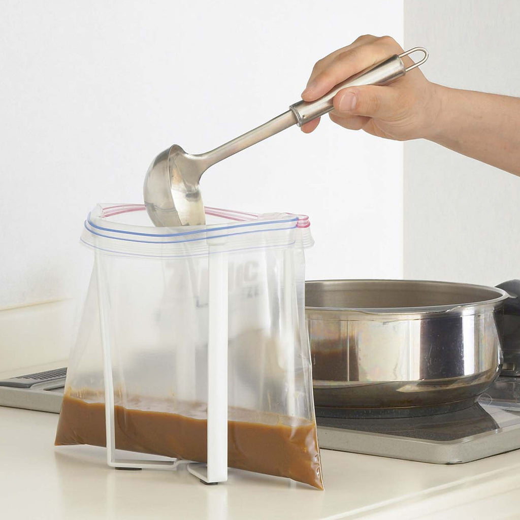 Foldable food bag holder water bottle drying shelf tower